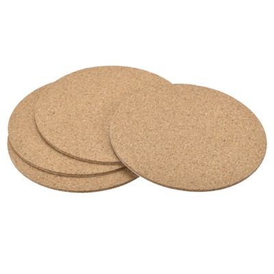 Unique Bargains Cork Durable Heat Resistant Round Coasters for Tableware