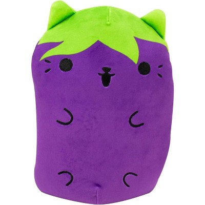 License 2 Play Inc Cats vs Pickles 8.6 Inch Plush | Eggplant