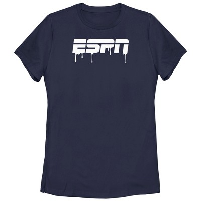 Women's Espn Drip Logo T-shirt - Navy Blue - Large : Target