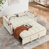 TIRAMISUBEST Versatile Sofa Bed with Adjustable Back and USB Ports, Velvet Pull-Out Sleeper with Swivel Phone Stand - 3 of 4