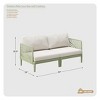 WestinTrends Playa Modern Outdoor Polypropylene Resin Deep Seating Patio Loveseat, Green - 3 of 4