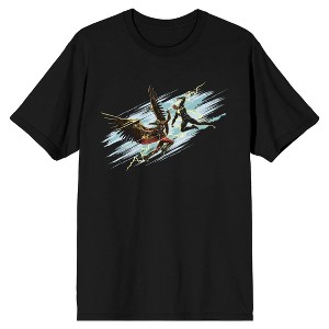 Black Adam Hawkman Vs Black Adam Men's Black T-shirt - 1 of 1