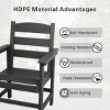 Set of 2 Weather-Resistant HDPE Outdoor Dining Chairs �?Durable Patio & Garden Chairs for Porch and Backyard-Coolbibila - 2 of 4