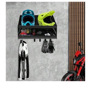 Dual Aluminum Helmet Storage Cabinet - Wall-Mounted Organizer for Trailer, Garage & Shop - 1 of 4