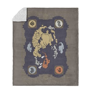 Nickelodeon Avatar The Last Airbender Silk Touch Faux Shearling Throw Blanket - 1 of 4