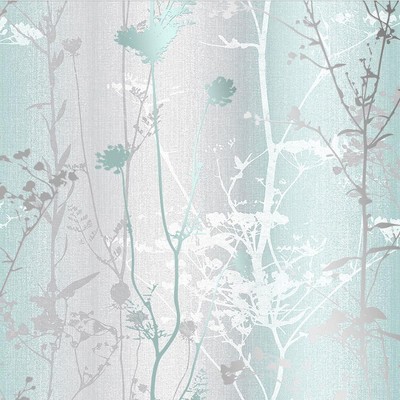 Wildflower Mint Green Floral Trees Paste the Wall Wallpaper