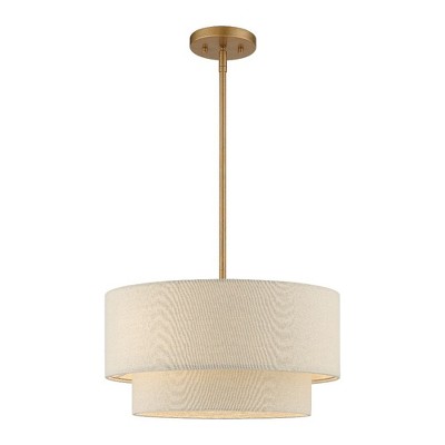 Livex Lighting Bellingham 3 - Light Pendant in  Antique Gold Leaf
