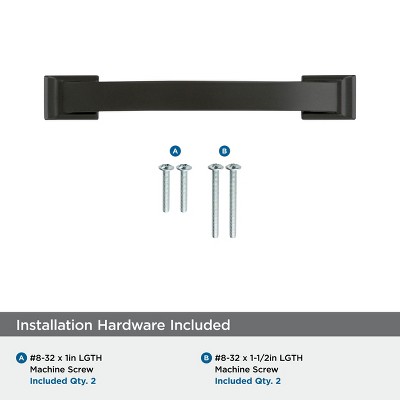 Black Bronze Modern Arch Cabinet Pull with Mounting Hardware
