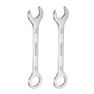 Unique Bargains 30Cr13 Stainless Steel Auto Repair Offset 12-Point Box End and 15° Angled Combination Wrenches 2 Pcs - 1 of 4