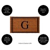 Evergreen Monogram Indoor Outdoor 100% Natural Coir Doormat 28" x 16" |  Letter  "G" - 2 of 4