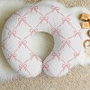 Sweet Jojo Designs Baby Girl Muslin 100% Cotton Nursing Pillow Cover Set Ballerina and Ballet Bows Pink and White 2pc - 4 of 4
