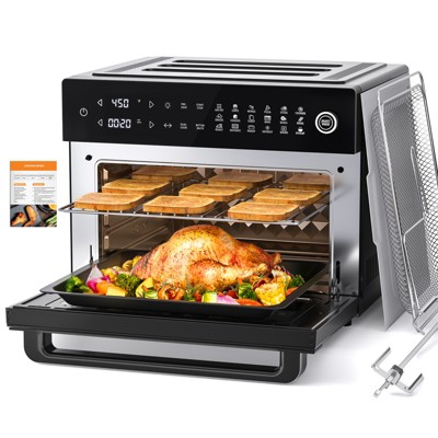 Aeitto 32QT 19-in-1 Air Fryer Toaster Oven Combo with Rotisserie & Dehydrator, 1800W Digital Convection Oven, Fits 13" Pizza, Includes 6 Accessories