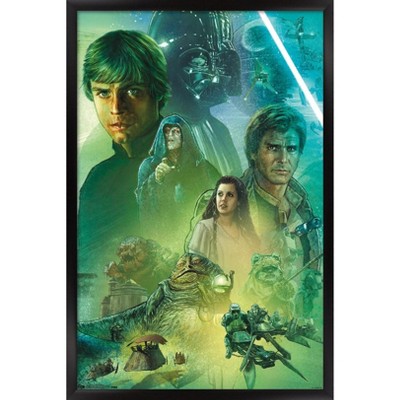 Trends International Star Wars: The Return Of The Jedi - Celebration Mural Framed Wall Poster Prints