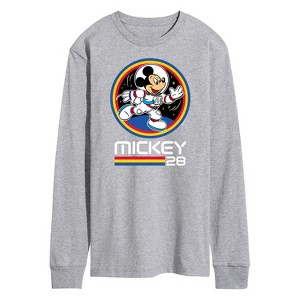 Men's - Disney - Mickey 28 Space Badge Long Sleeve Graphic T-Shirt - 1 of 4