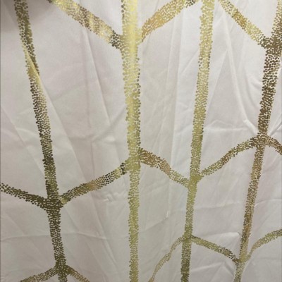 Arielle Printed Metallic Shower Curtain Gray : Target