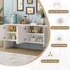 TIRAMISUBEST Minimalist Style Large Sideboard with 4 Doors and Rebound Device, Buffet Cabinet Accent Cabinet with Adjustable Shelf for Living Room - 4 of 4