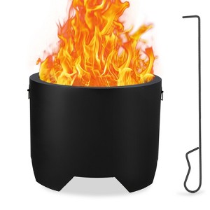 Stove Bonfire, 20 Inch Smokeless Fire Pit with Removable Ash Pan, Portable Outdoor Fire Pit, Wood Burning Lightweight Fireplace - 1 of 4