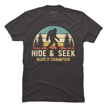 Men's Design By Humans Bigfoot - Hide And Seek World Champion By clickbong T-Shirt