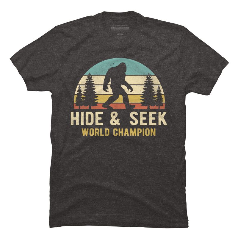 Men's Design By Humans Bigfoot - Hide And Seek World Champion By clickbong T-Shirt, 1 of 3