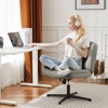 Musment Criss Cross Legged Chair, Armless Office Desk Wide Seat No Wheels, Swivel Height Adjustable Comfy - 3 of 4