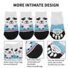 Unique Bargains Dog Cats Non-Slip Socks Panda Pattern Paw Protection and Traction Color Mixing 4 Pcs - 2 of 4