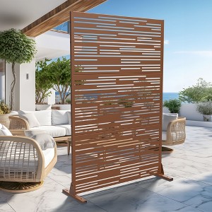 Dovelina Metal Outdoor Privacy Screen Freestanding Patio Decorative Screens - 1 of 4