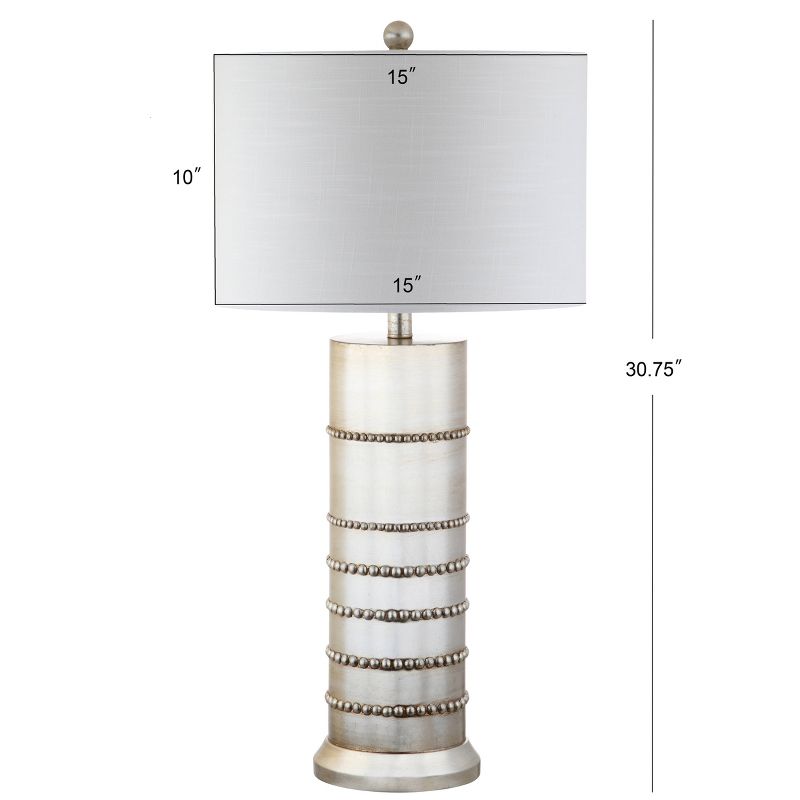 31&#34; Evelyn Resin Table Lamp (Includes LED Light Bulb) Silver - JONATHAN Y, 5 of 7