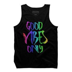 Adult Design By Humans Good Vibes Only Rainbow Pride By Samcole18 Tank Top - 1 of 2