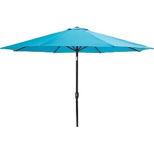 Heynemo Outdoor Patio Umbrella, Patio Umbrella with Push Button Tilt/Crank, Outdoor Umbrella with 8 Sturdy Ribs, Large Umbrella for Backyard - 1 of 4
