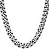 Steeltime Men's stainless steel gunmetal cuban chain necklace - 2 of 4