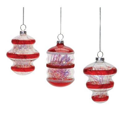 Melrose Tinsel Glass Ornament (Set of 12)