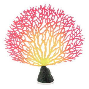 Unique Bargains Soft Silicone Glowing Aquarium Simulation Coral Rose Red - 1 of 4