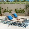 Christopher Knight Home Yasir Outdoor Water Resistant Fabric Chaise Lounge Cushions (Set of 2) - 2 of 4