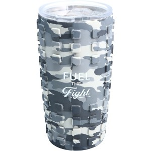 Pavilion Gift Company - Fight - 20 oz Travel Tumbler with 3D Silicone Wrap - Portable Drinkware - 1 of 4