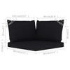 vidaXL Chair Cushion 3 Pcs, Water Repellent Outdoor Pallet Cushion, Seat Cushion Sofa Pad for Garden Patio Furniture - 4 of 4