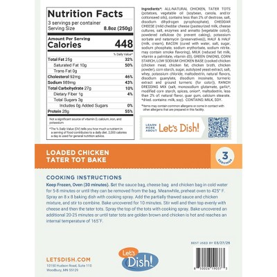 Let's Dish! Frozen Loaded Chicken Tater Tot Bake - 26.5oz