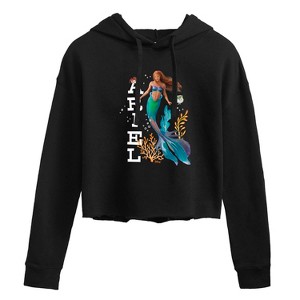 Women's - Disney - Ariel in Water Cropped Graphic Hoodie - 1 of 3