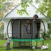 NAYSAYE Trampoline 10FT with Basketball Hoop and Enclosure Net for Outdoor Fun, Green, 120.00"*99.00"*100.00" - 2 of 4