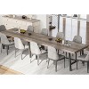 70 Inch Farmhouse Dining Table for 6 to 8, Large Rectangular Dinner Table for Dining Room, Home Office, Living Room - 3 of 4