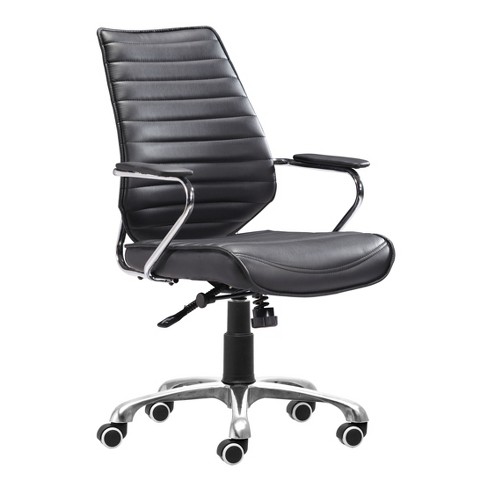 Modern Low Back Adjustable Office Chair Black - Zm Home : Target