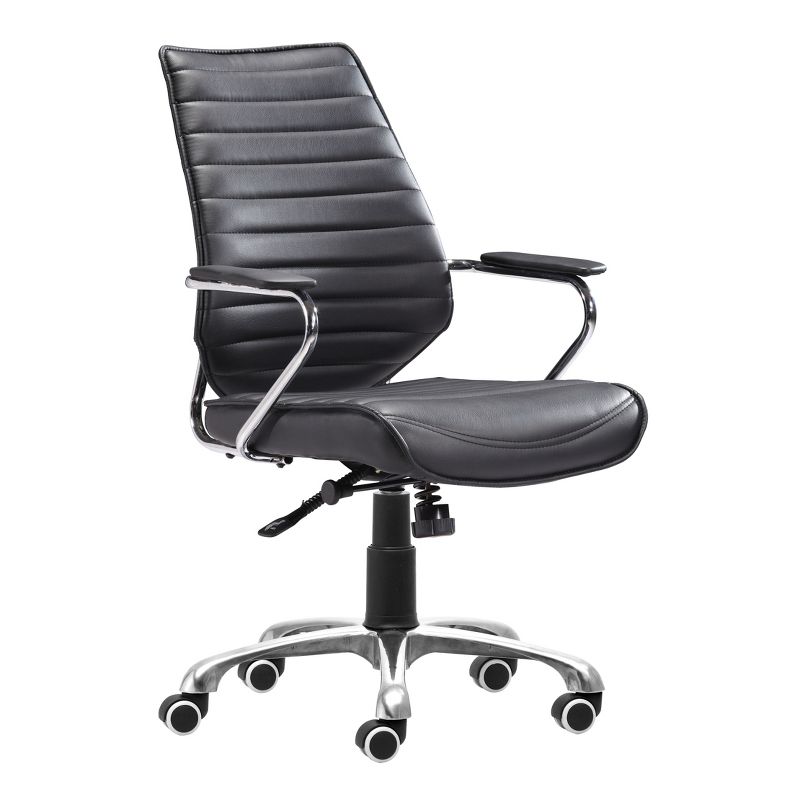 Modern Low Back Adjustable Office Chair Black - ZM Home, 1 of 12