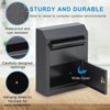 The Door Key & Mail Drop Box, Steel Made Through-The-Door Mailbox with Combination Lock,  Package Delivery Box & Newspaper Box - 2 of 4
