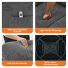 Massage Rocker Recliner with Heat, 360° Swivel Glider, Linen Fabric Nursery Chair with Side Pocket & Cup Holders, for Living Room or Bedroom - 4 of 4