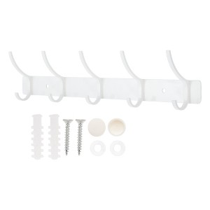 Unique Bargains Wall Mount Coat Rack with Hooks Used for Hanging Hat Towel Bathrooms - 1 of 4