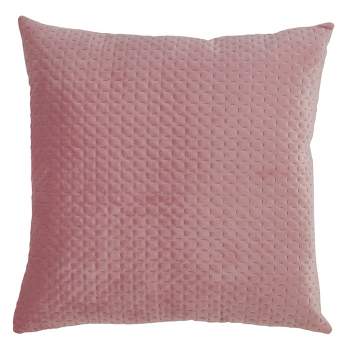 4 PCS Square Throw Pillows Removable & Washable Velvet Pillow 18x18 Pink