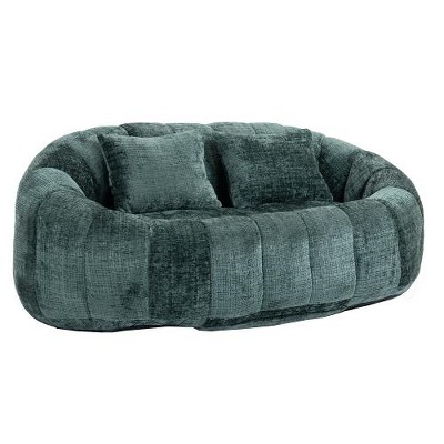 SYFERLORY COOLMORE Bean Bag sofa Lazy Sofa Durable Comfort Lounger High Back Bean Bag Chair (Emerald chenille)