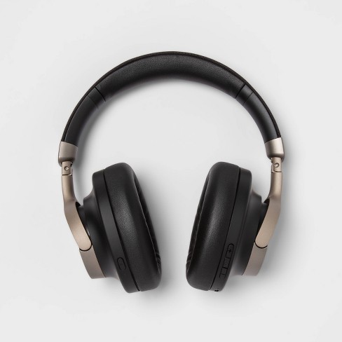 Active Noise Cancelling Bluetooth Wireless Over-ear Headphones - Heyday™  Black/gold : Target
