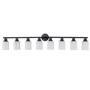 DAKAFUL Modern Bathroom Vanity Light, 4/5/6//8/10-Light Vanity Fixtures with Clear Glass Shade, Reversible Wall Sconces Over Mirror,for Bedroom - 1 of 4