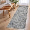 Area Rug - Machine Washable Non-Slip Low Pile Vintage Distressed Print Rug for Living Room, Bedroom, Dining Room & Home Office - 2 of 4