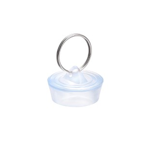 Unique Bargains Rubber Clear Hanging Ring Bathtub Kitchen Drain Stopper - 1 of 4